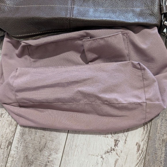 COACH F15064 Brown Duffle Bucket Pebbled Leather Shoulder Bag Purse - Picture 10 of 16